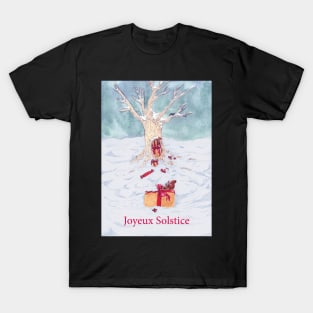 Woodland creatures + Joyeux Solstice T-Shirt